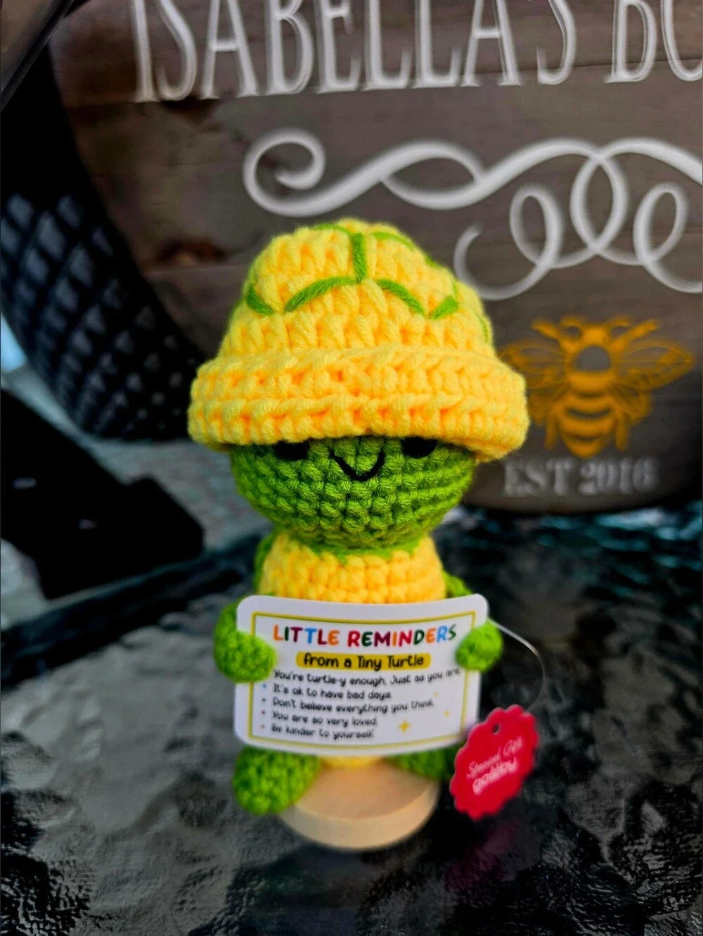 Gossby Handmade Positive Crochet Turtle